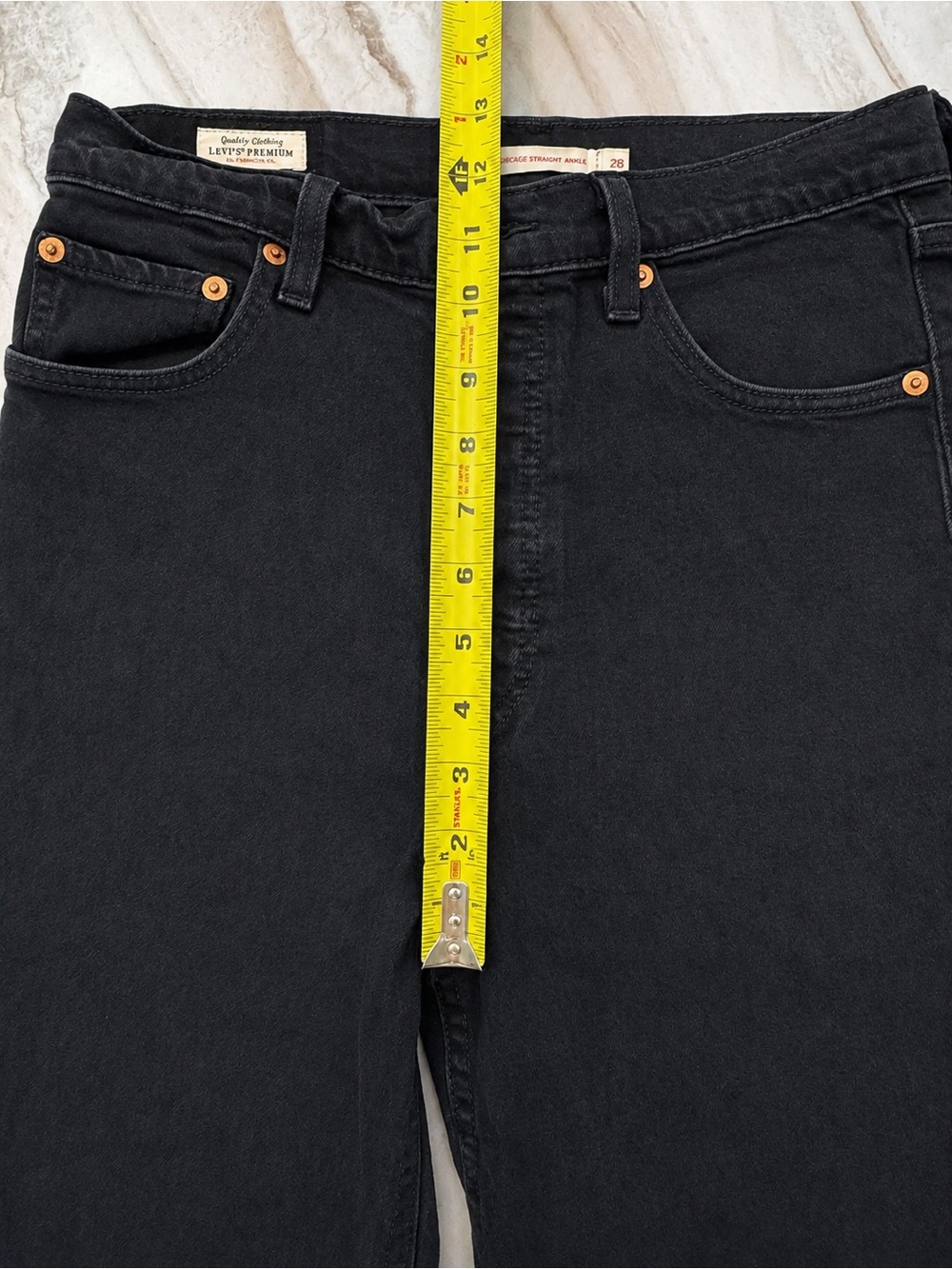 Black High-Rise Straight Women's Jeans - Picture 9 of 13